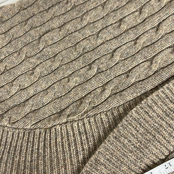 Ralph Lauren Blue Label Sz M Wool/Cashmere Shawl Neck Cardigan Taupe Buckle - Picture 12 of 12